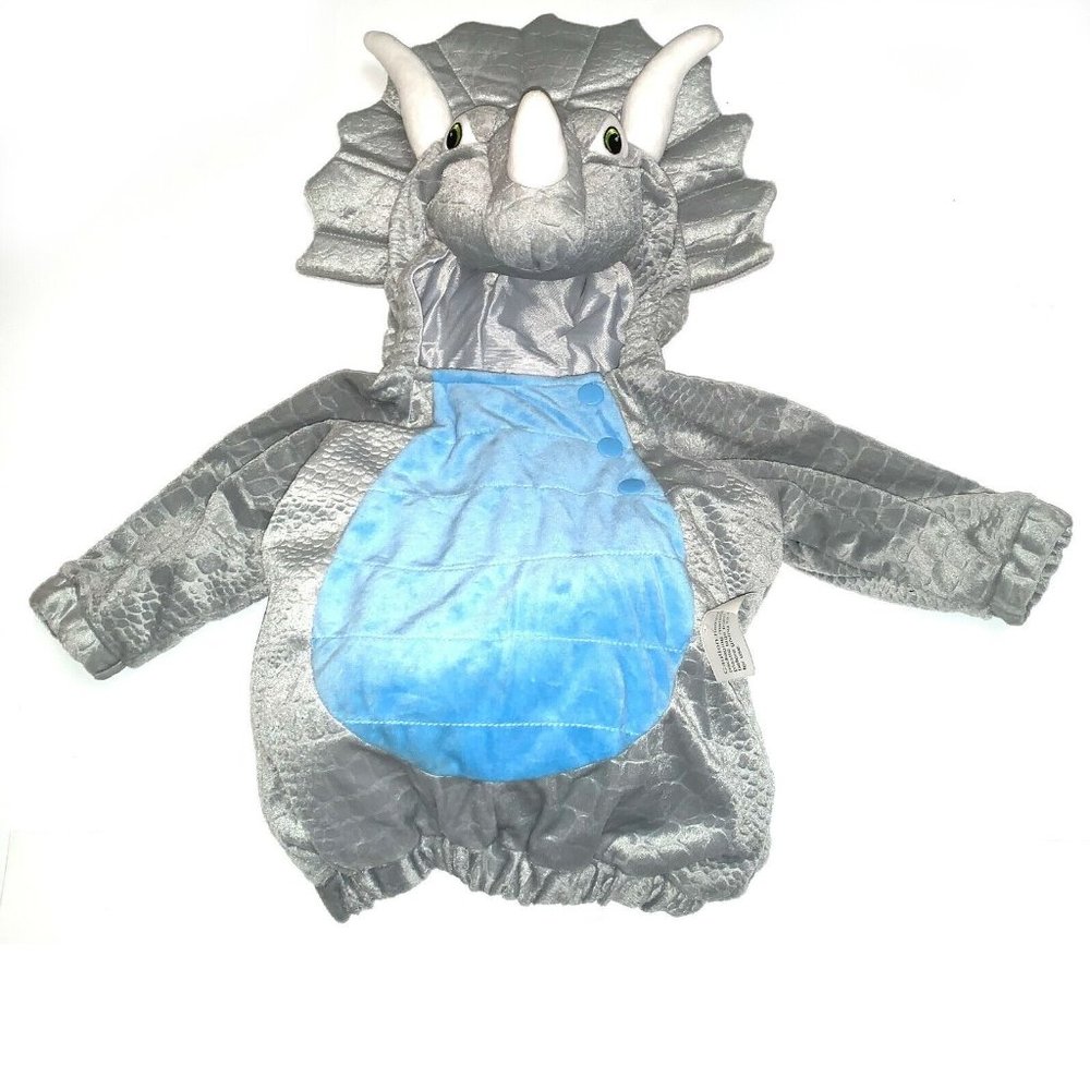 Baby HYDE and EEK! Triceratops Dinosaur Costume Hooded  Size 0-6 Months - Picture 2 of 3